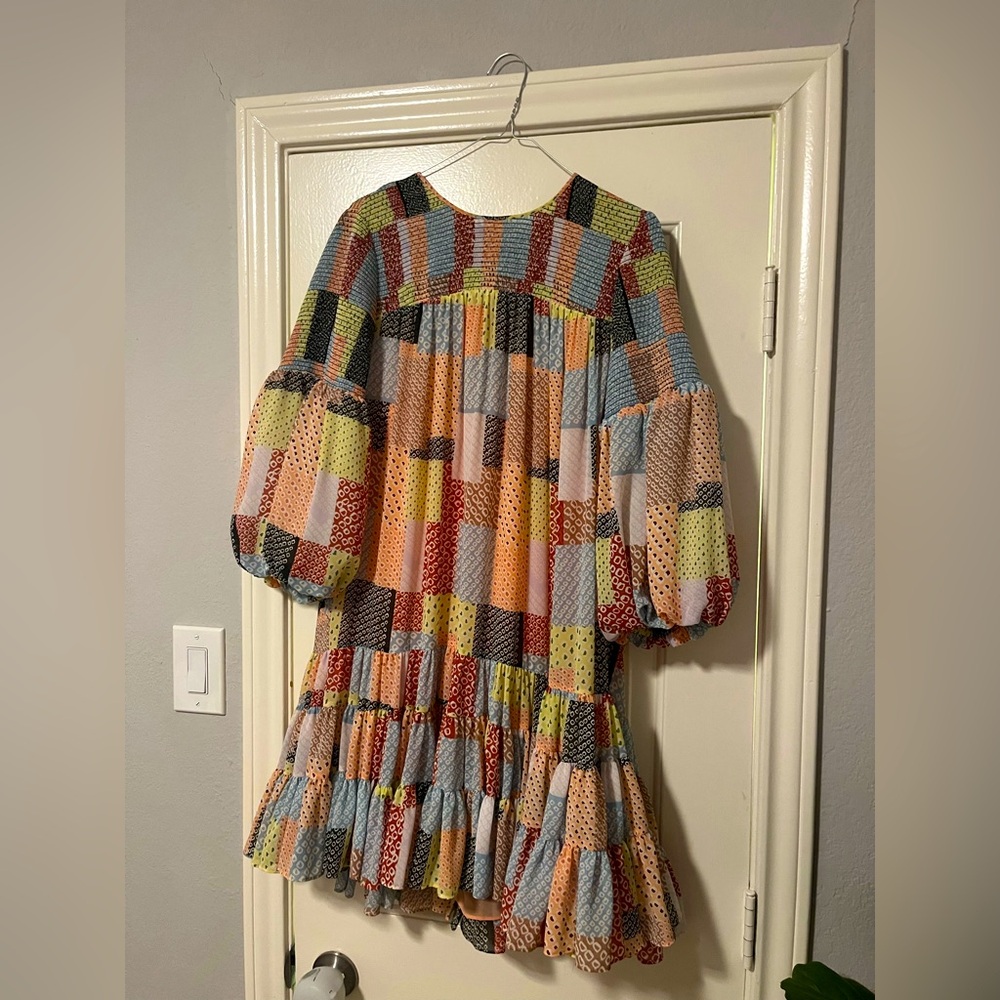 Cinq a Sept Multicolor Patchwork Dress